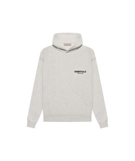 Essentials FW22 Core Essentials Hoodie Small log printed on chestLight Oatmeal