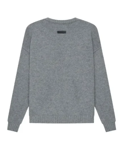 Essentials Overlapped Sweaters Gray