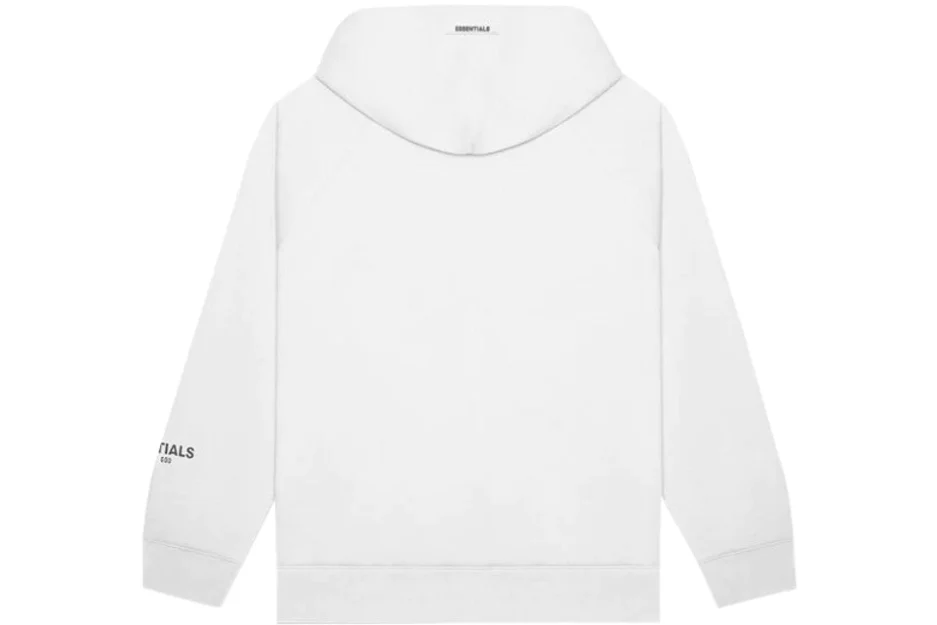 FEAR OF GOD ESSENTIALS 3D Silicon Applique Pullover Hoodie White back side