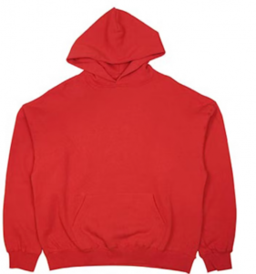 Fear of God Essentials Graphic Pullover Hoodie Red Cangro pocket front