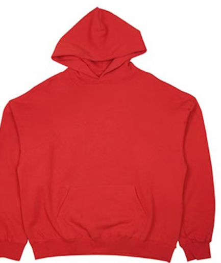 Fear of God Essentials Graphic Pullover Hoodie Red Cangro pocket front