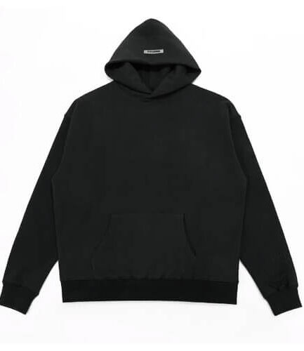 essentials oversized pullover hoodie black 2