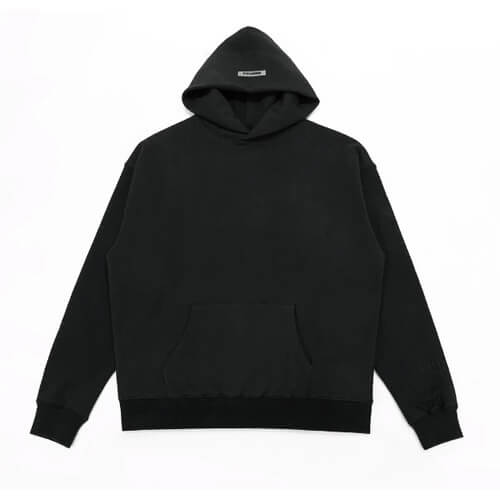 essentials oversized pullover hoodie black 2